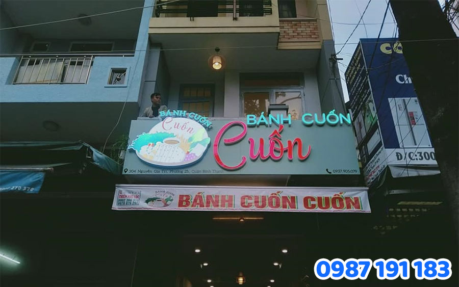 Bảng Hiệu Alu Chữ Nổi mẫu 1