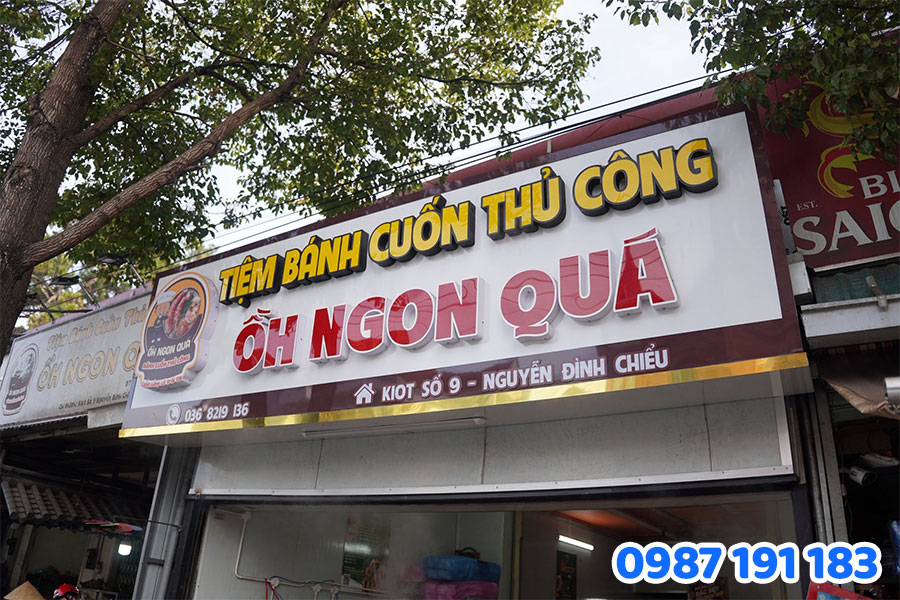 Bảng Hiệu Alu Chữ Nổi mẫu 2