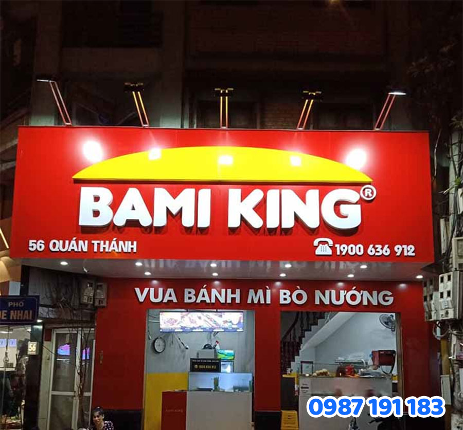Biển Hiệu Bánh mì Alu Chữ Nổi mẫu 1