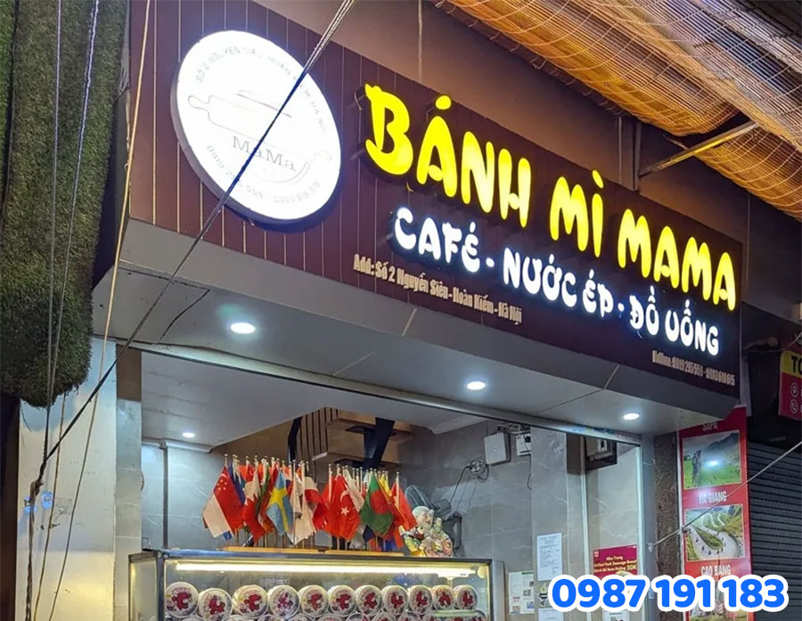 Bảng Hiệu Hộp Đèn cho quán bánh mì mẫu 3