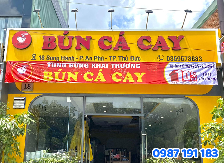 Bảng Hiệu Alu Chữ Nổi mẫu 1