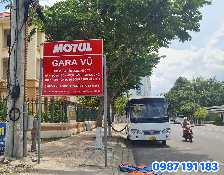 mẫu bảng quảng cáo dầu nhớt số 9