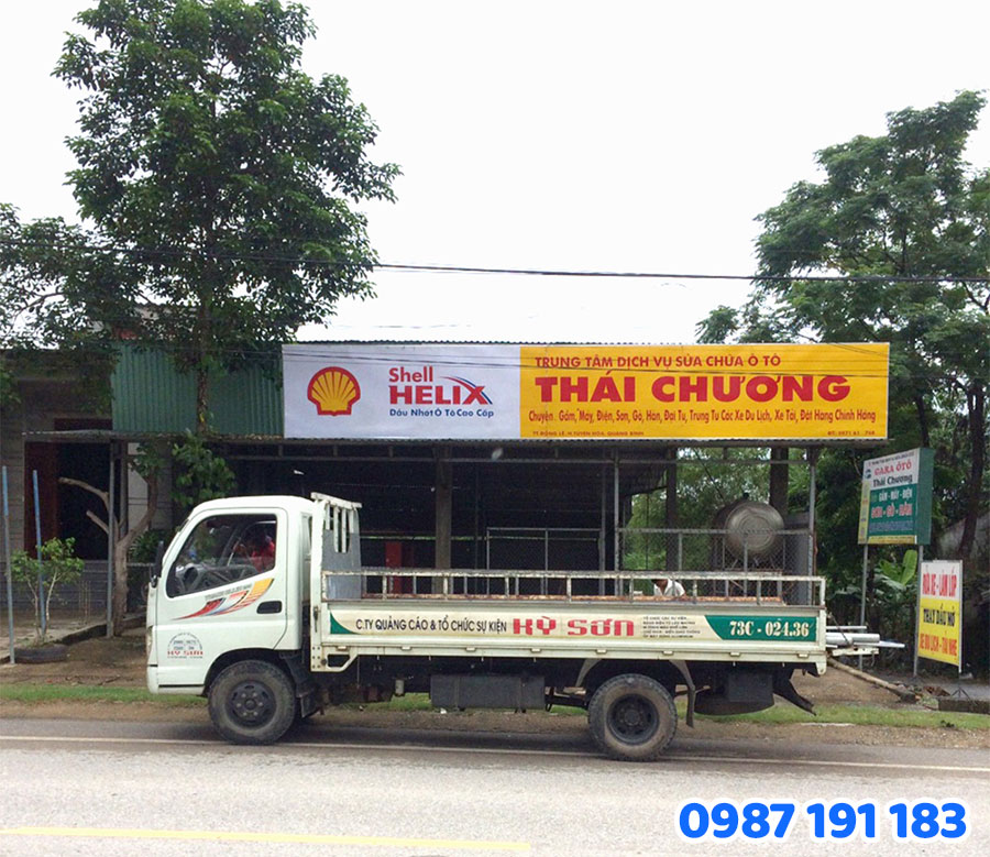 mẫu bảng quảng cáo dầu nhớt số 1