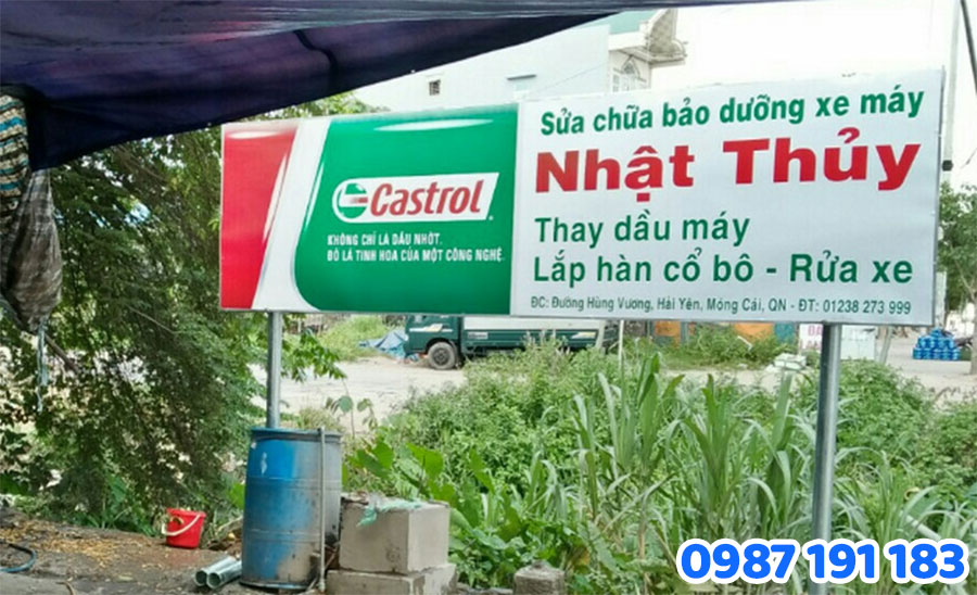 mẫu bảng quảng cáo dầu nhớt số 4