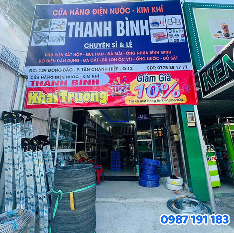 Mẫu biển quảng cáo cửa hàng điện nước số 2