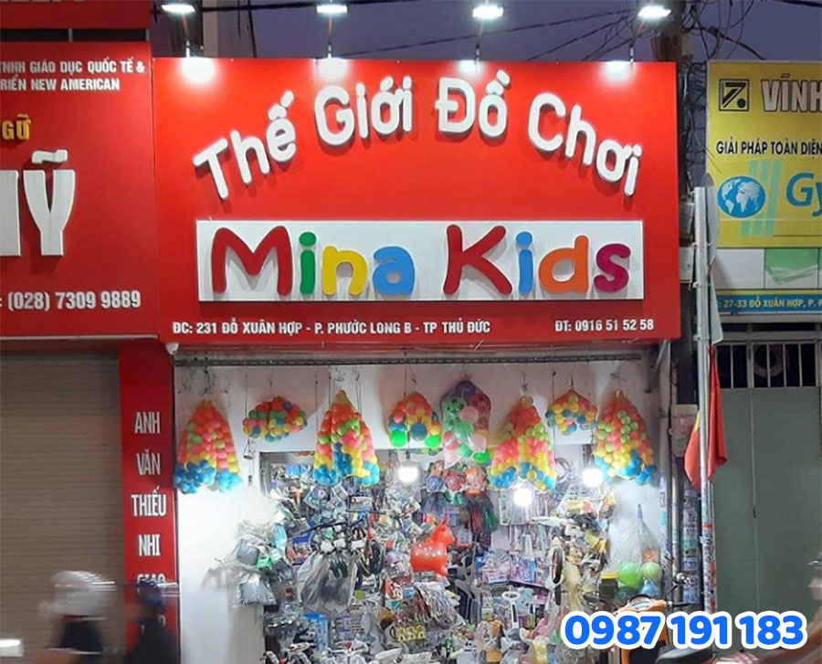Bảng hiệu Alu chữ nổi