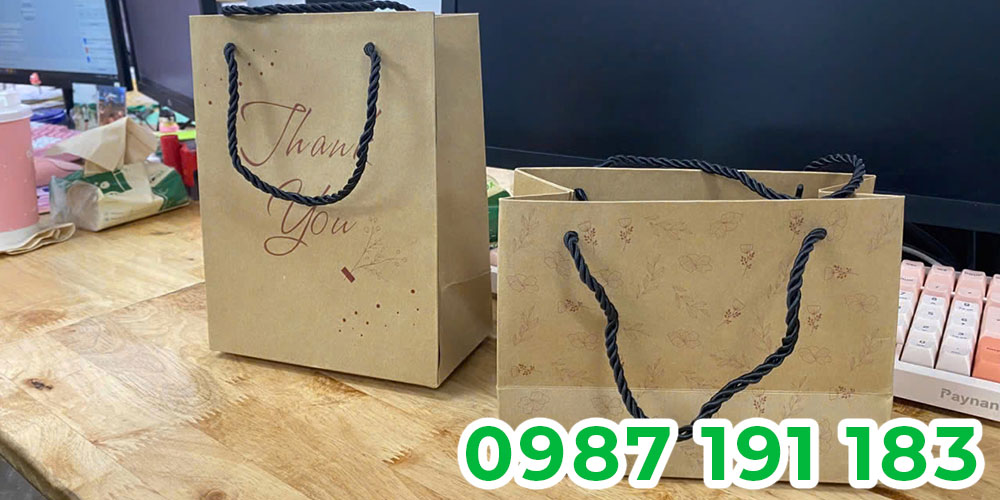 Mẫu in túi giấy Kraft theo yêu cầu cửa hàng 05