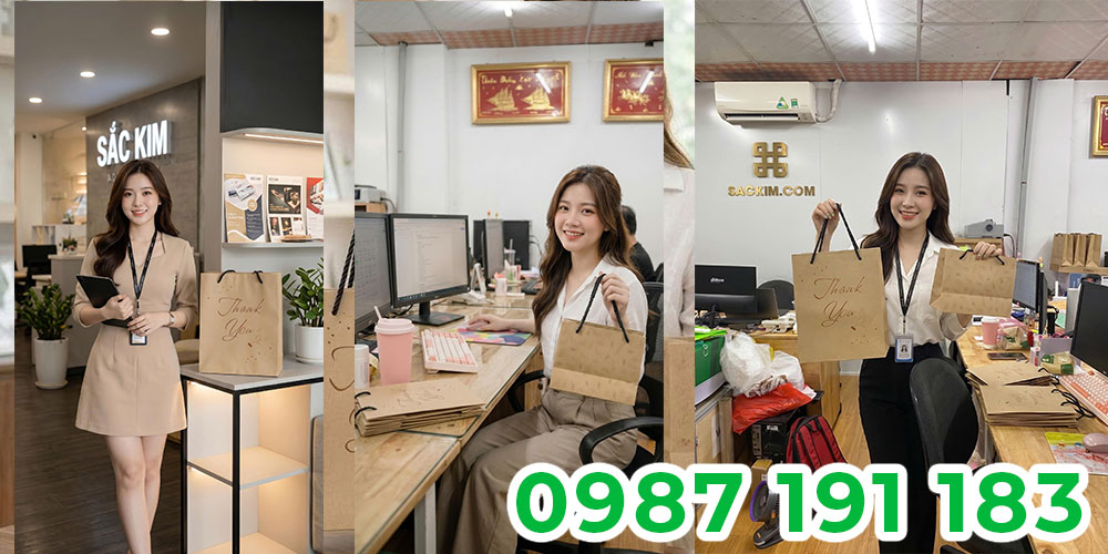 Mẫu in túi giấy Kraft theo yêu cầu cửa hàng 02