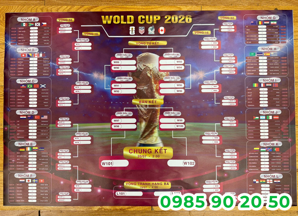 Mẫu lịch thi đấu World Cup 2026 02