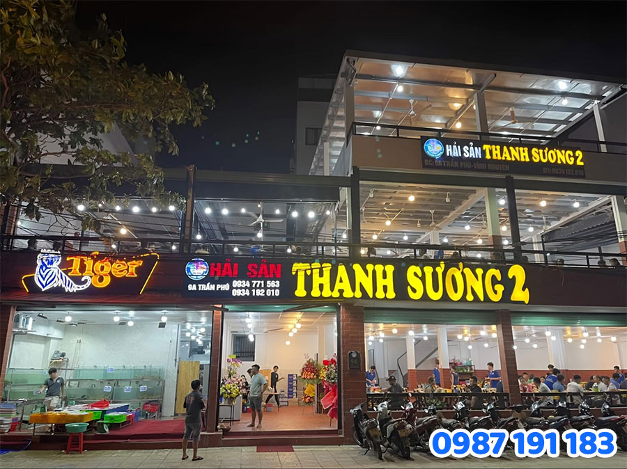 Mẫu bảng hiệu nhà hàng hải sản số 4