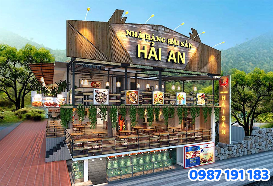 Mẫu bảng hiệu nhà hàng hải sản số 6