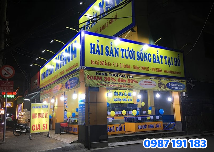 Mẫu bảng hiệu nhà hàng hải sản số 8