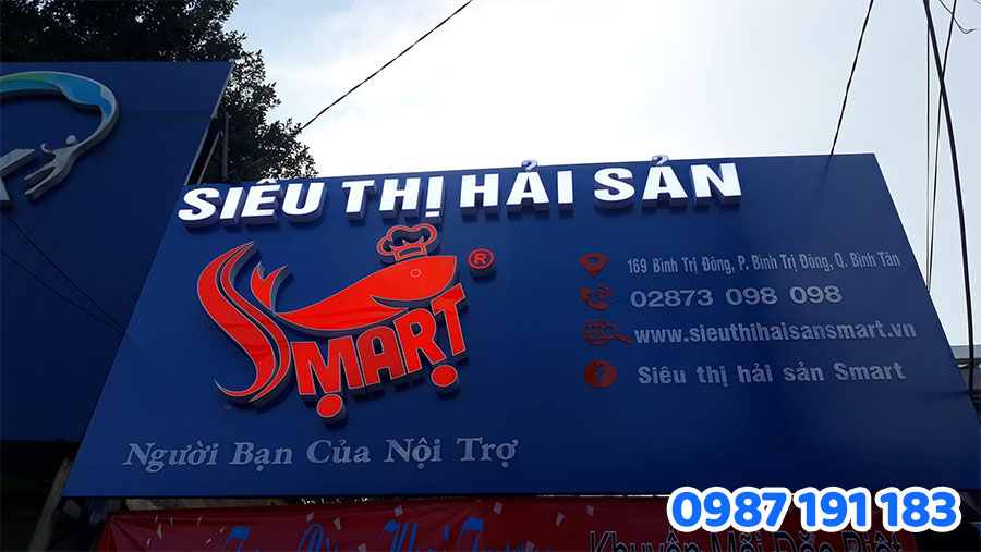 Bảng hiệu Alu chữ nổi