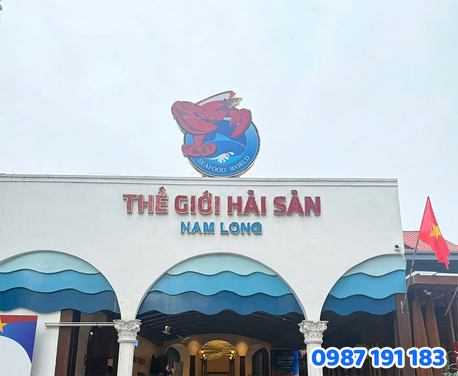 Mẫu bảng hiệu nhà hàng hải sản số 2