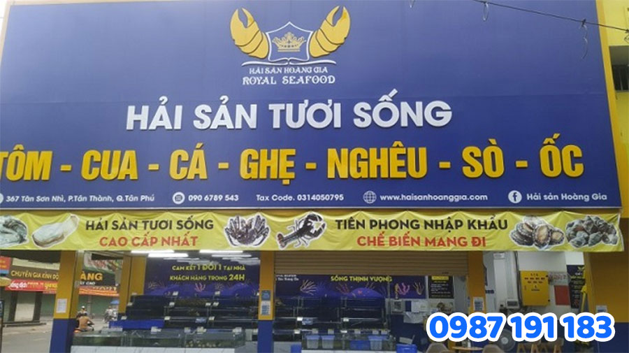Mẫu bảng hiệu nhà hàng hải sản số 3