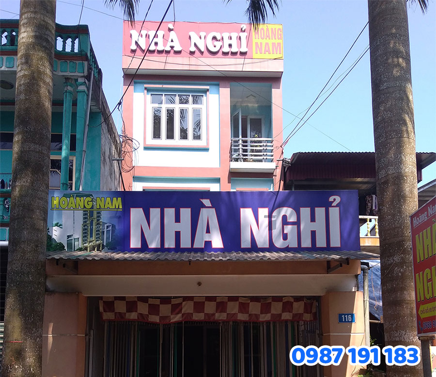 Mẫu bảng hiệu nhà nghỉ đẹp & thu hút khách số 6
