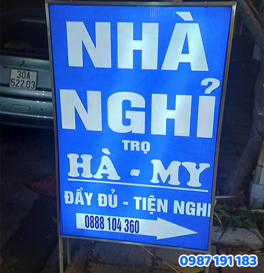 Bảng hiệu hộp đèn cho nhà nghỉ