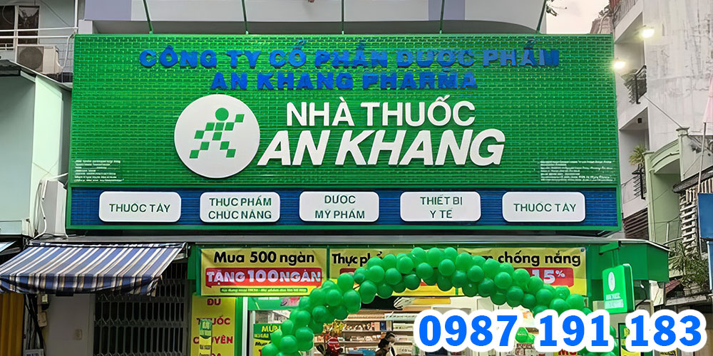 Mẫu bảng hiệu chuỗi nhà thuốc An Khang 03
