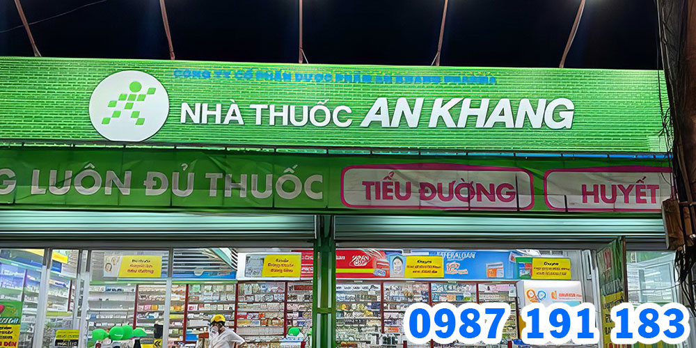 Mẫu bảng hiệu chuỗi nhà thuốc An Khang 04