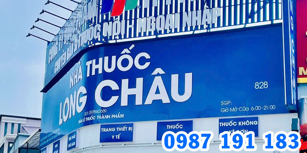 Mẫu bảng hiệu của chuỗi nhà thuốc Long Châu