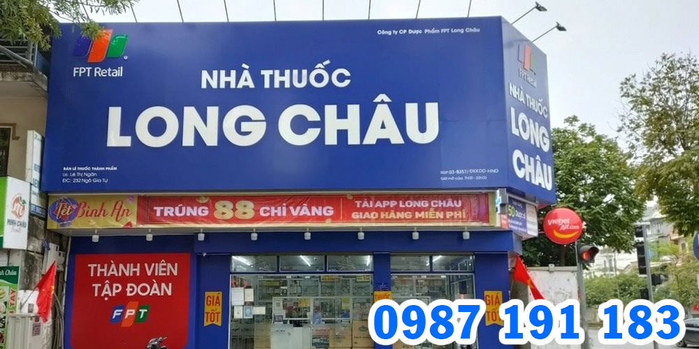 Mẫu bảng hiệu nhà thuốc FPT Long Châu 03