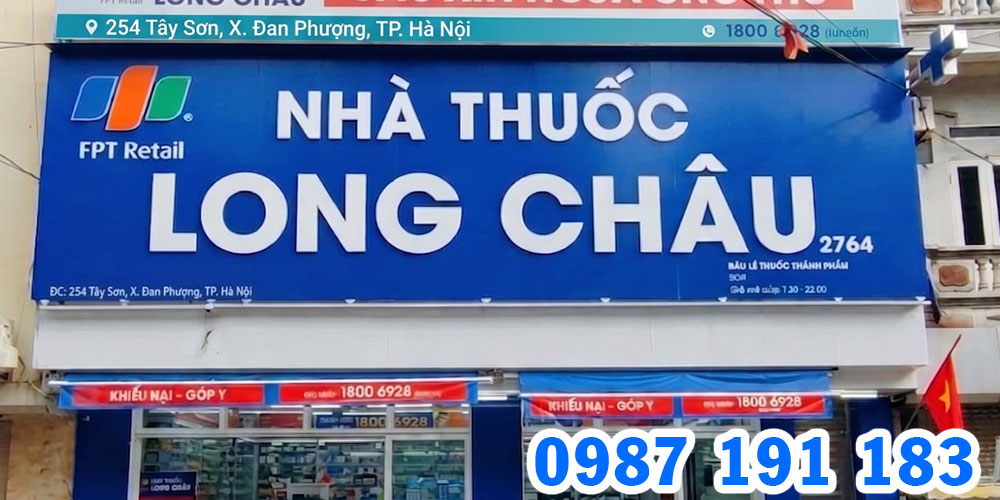 Mẫu bảng hiệu nhà thuốc FPT Long Châu 06