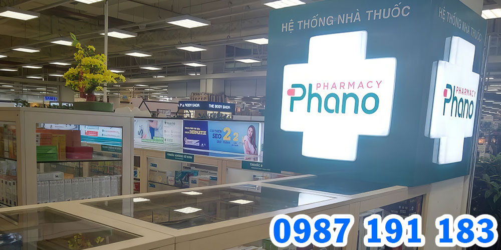 Mẫu bảng hiệu chuỗi nhà thuốc Phano Pharmacy 01