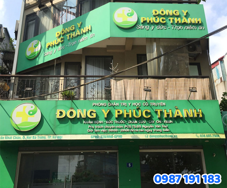 Mẫu biển hiệu phòng khám y học cổ truyền SỐ 6