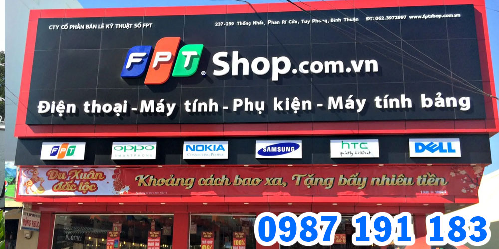 Mẫu bảng hiệu chuỗi cửa hàng FPT Shop 09