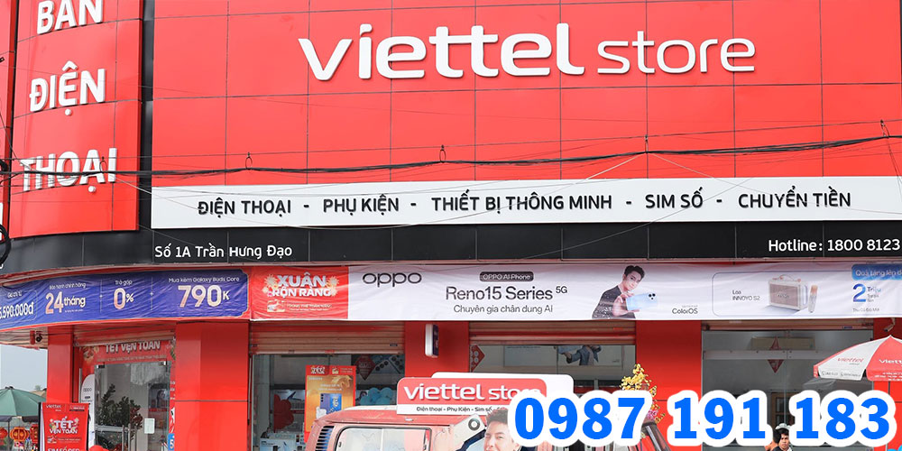 Mẫu bảng hiệu chuỗi cửa hàng Viettel Store 03