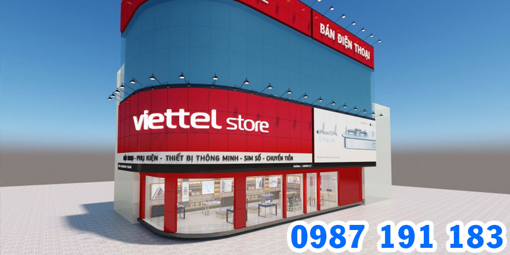 Mẫu bảng hiệu chuỗi cửa hàng Viettel Store 07