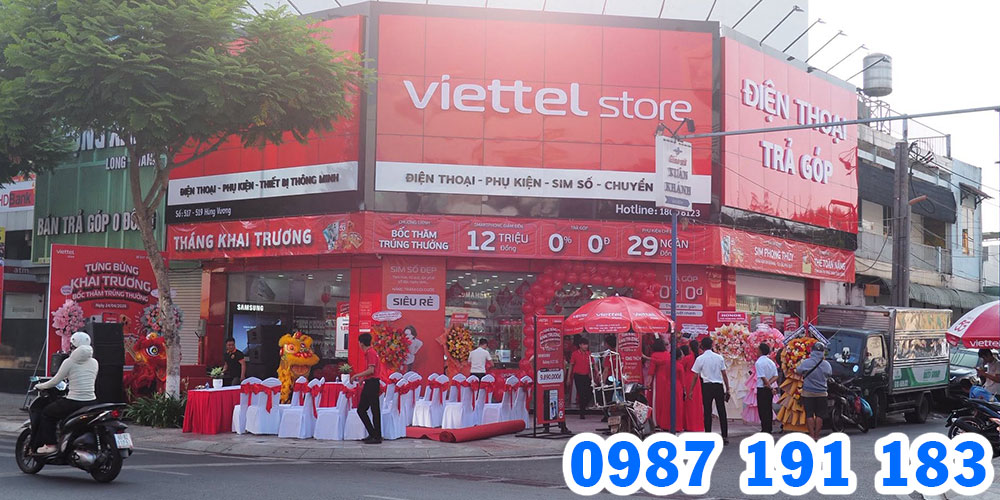 Mẫu bảng hiệu chuỗi cửa hàng Viettel Store 08