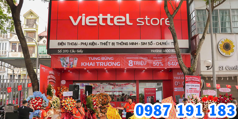 Mẫu bảng hiệu chuỗi cửa hàng Viettel Store 09