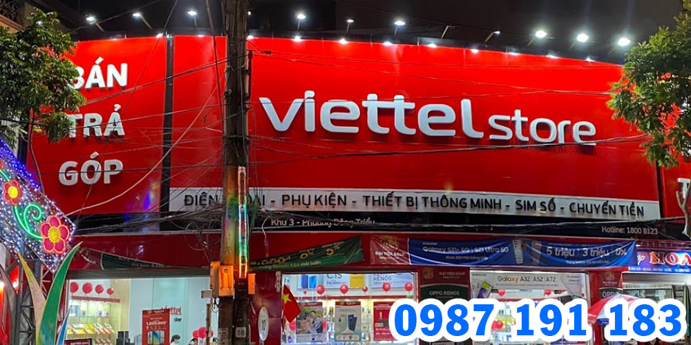 Mẫu bảng hiệu chuỗi cửa hàng Viettel Store 11