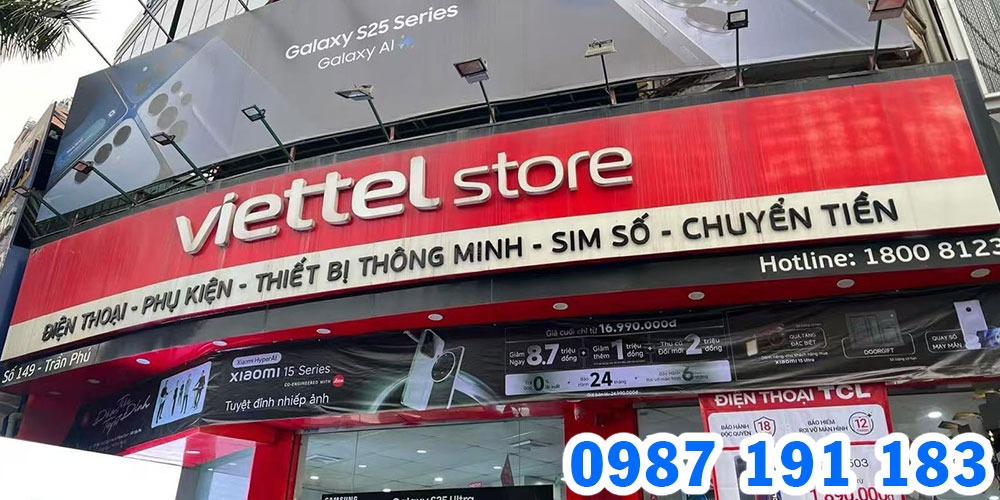 Mẫu bảng hiệu chuỗi cửa hàng Viettel Store 12