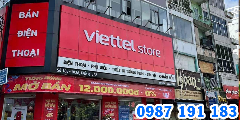 Mẫu bảng hiệu chuỗi cửa hàng Viettel Store 14