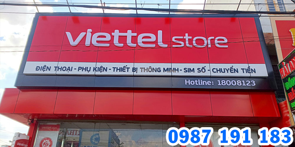 Mẫu bảng hiệu chuỗi cửa hàng Viettel Store 16