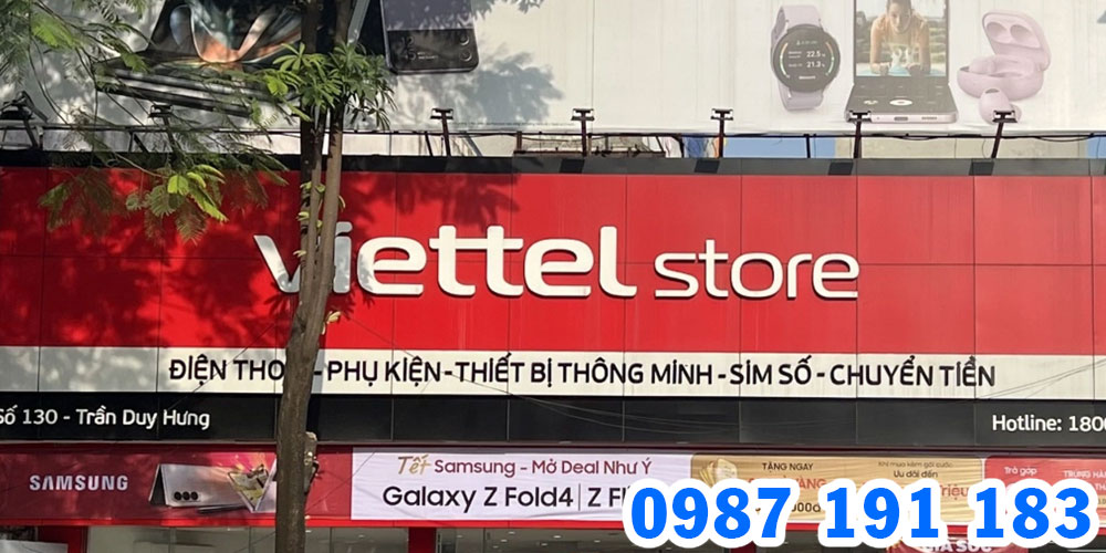 Mẫu bảng hiệu chuỗi cửa hàng Viettel Store 17