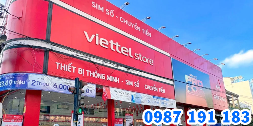 Mẫu bảng hiệu chuỗi cửa hàng Viettel Store 18