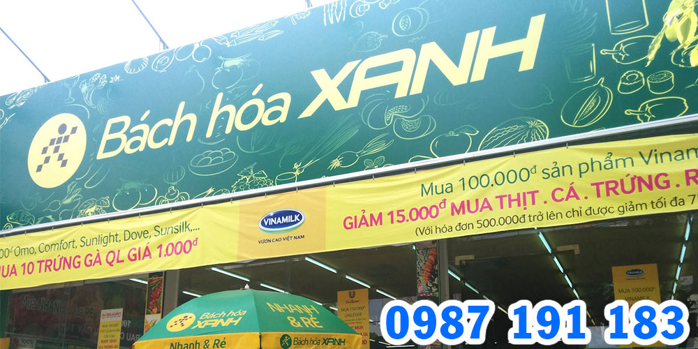 Mẫu bảng hiệu cửa hàng Bách Hóa Xanh 01