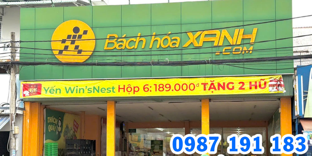 Mẫu bảng hiệu cửa hàng Bách Hóa Xanh 06