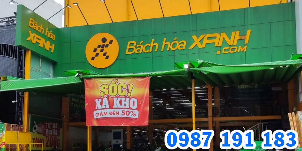 Mẫu bảng hiệu cửa hàng Bách Hóa Xanh 07