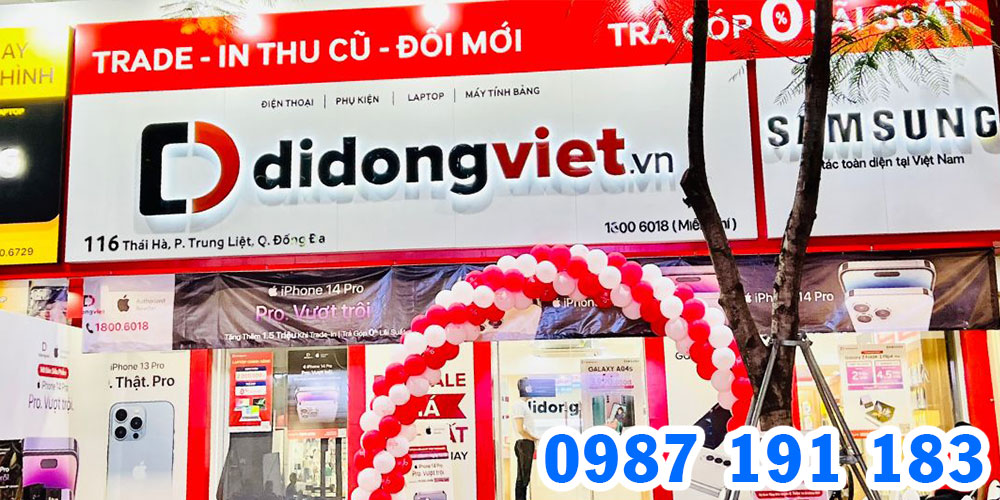 Mẫu bảng hiệu cửa hàng Di Động Việt 04