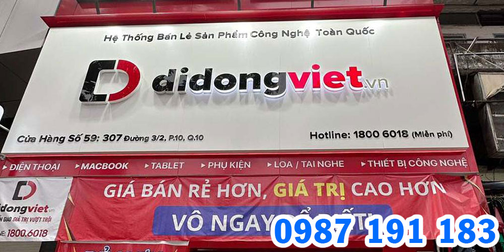 Mẫu bảng hiệu cửa hàng Di Động Việt 05