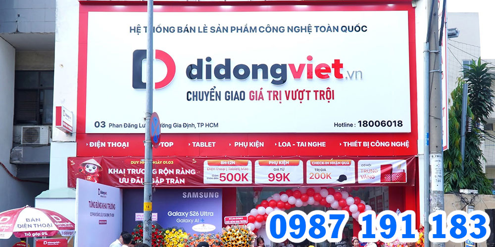 Mẫu bảng hiệu cửa hàng Di Động Việt 09