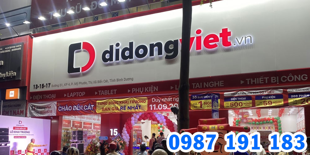 Mẫu bảng hiệu cửa hàng Di Động Việt 12