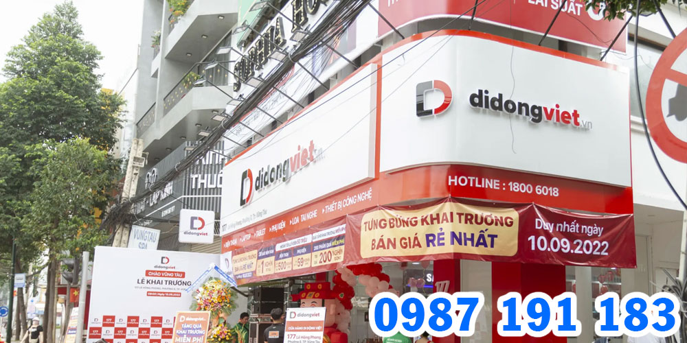 Nhận thi công bảng hiệu chuỗi cửa hàng Di Động Việt TPHCM