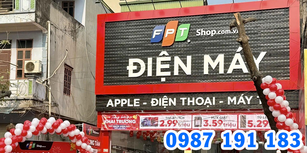 Mẫu bảng hiệu cửa hàng điện máy FPT Shop 02