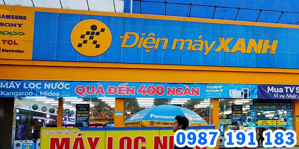 Mẫu bảng hiệu cửa hàng Điện Máy Xanh 01