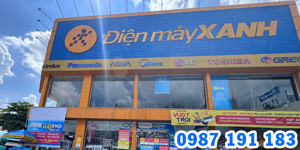 Mẫu bảng hiệu cửa hàng Điện Máy Xanh 03